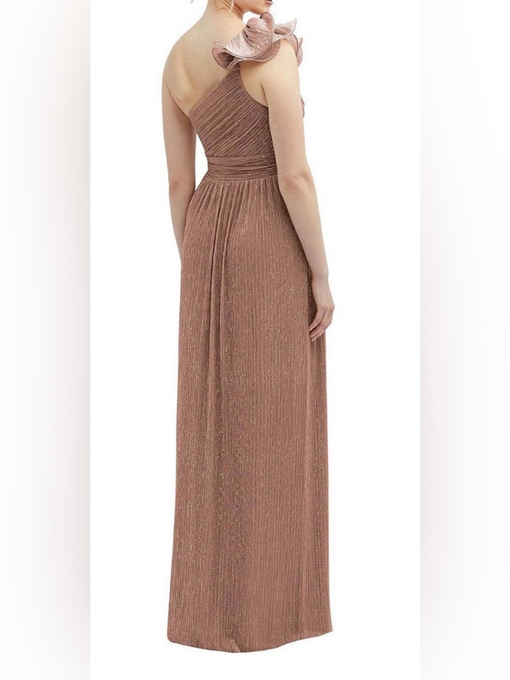 New! After Six Dramatic Ruffle Edge One-Shoulder Dress - Picture 3 of 12
